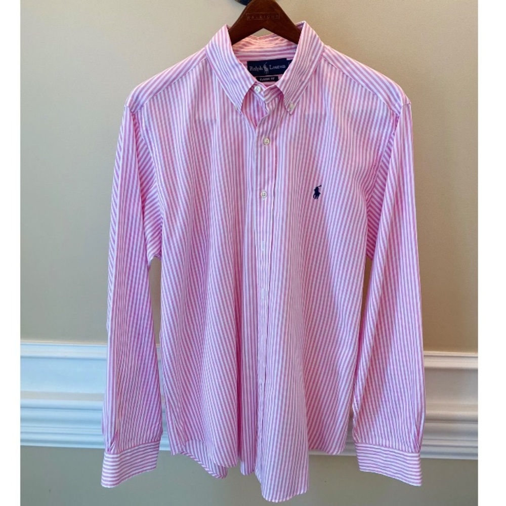 Men’s Striped Ralph Lauren Classic Fit Button Down